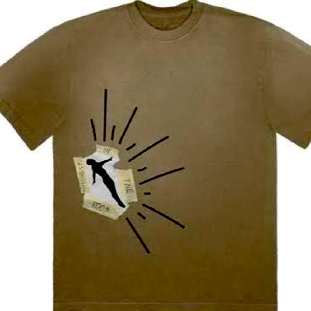 Travis Scott Merch Cactus Jack Highest in The Room Dive T Shirt Olive